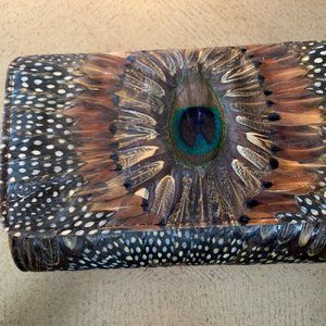 PEACOCK FEATHER PURSE BY COMECO